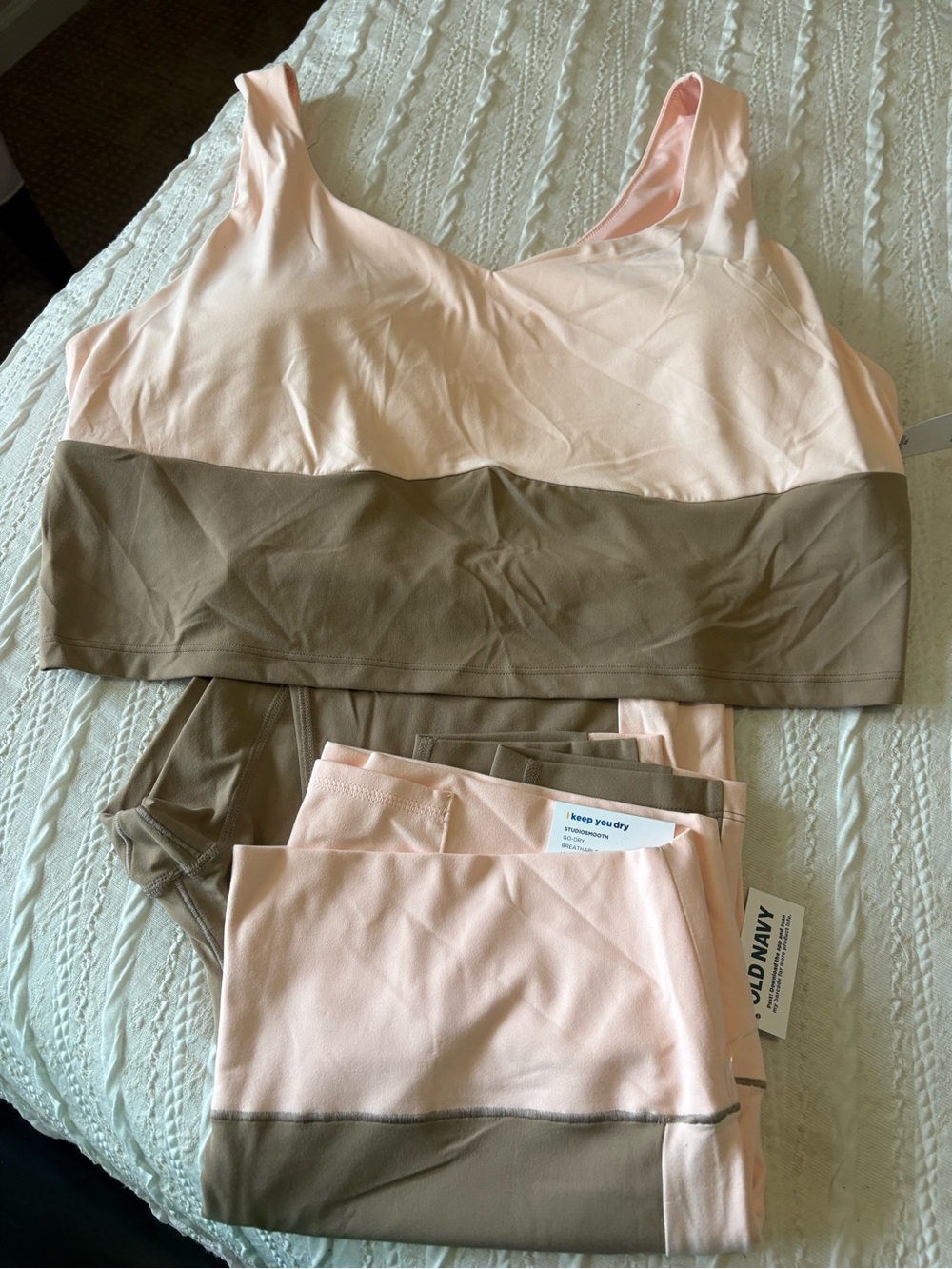 Two-Tone Pink and Brown Workout Set XXL TALK